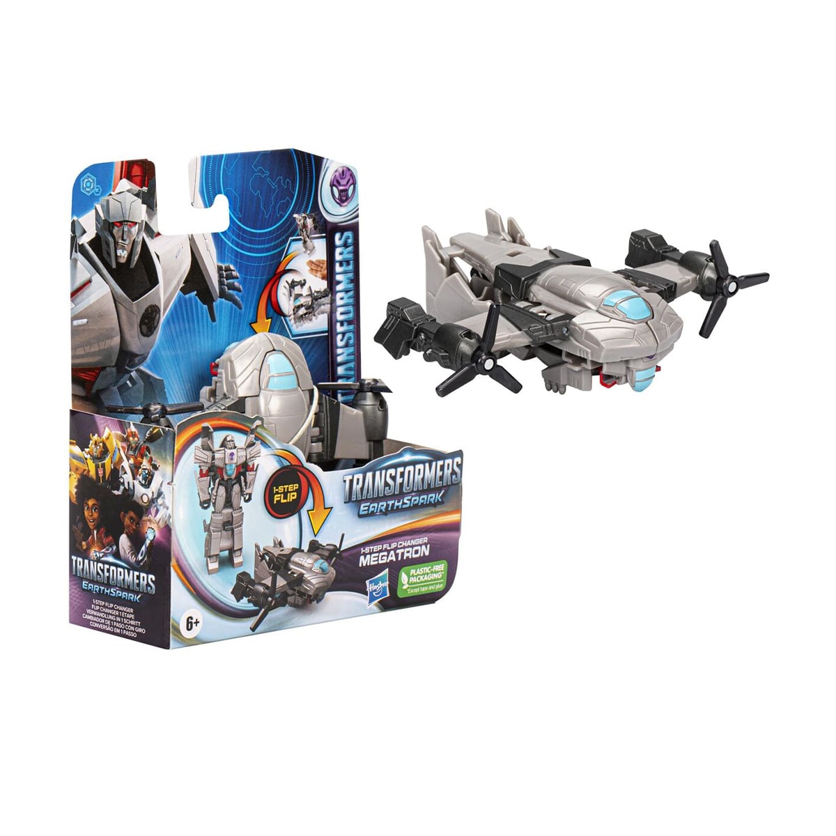 Іграшка-трансформер Transformers EarthSpark 1-Step Flip Changer Megatron від 6 років, 10 см (F6229/F6720)