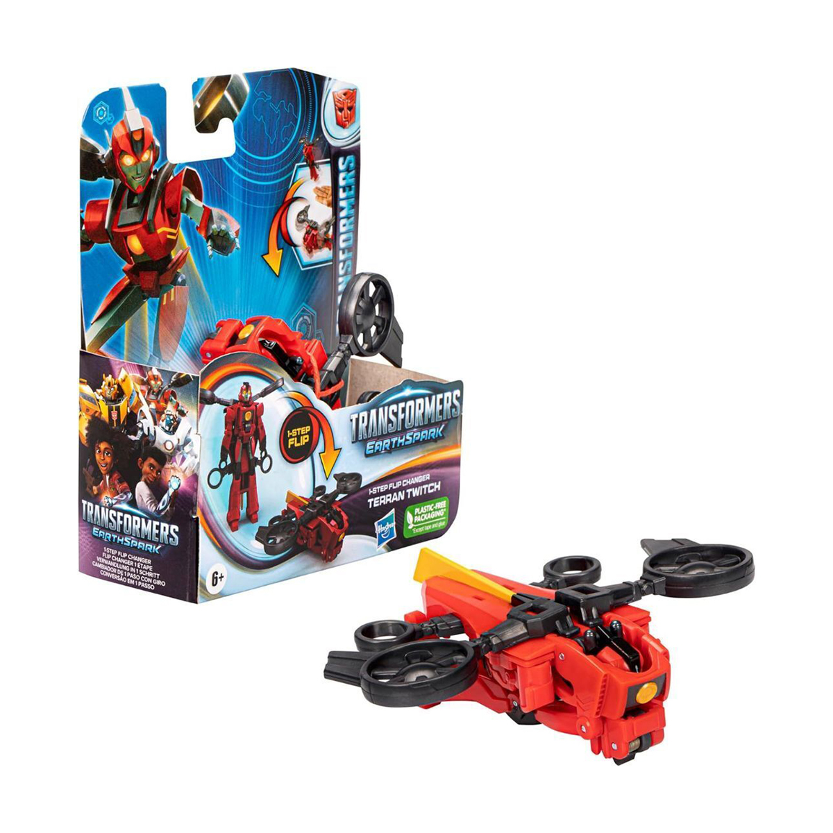 Іграшка-трансформер Transformers EarthSpark 1-Step Flip Changer Terran Twitch від 6 років, 10 см (F6229/F6721)