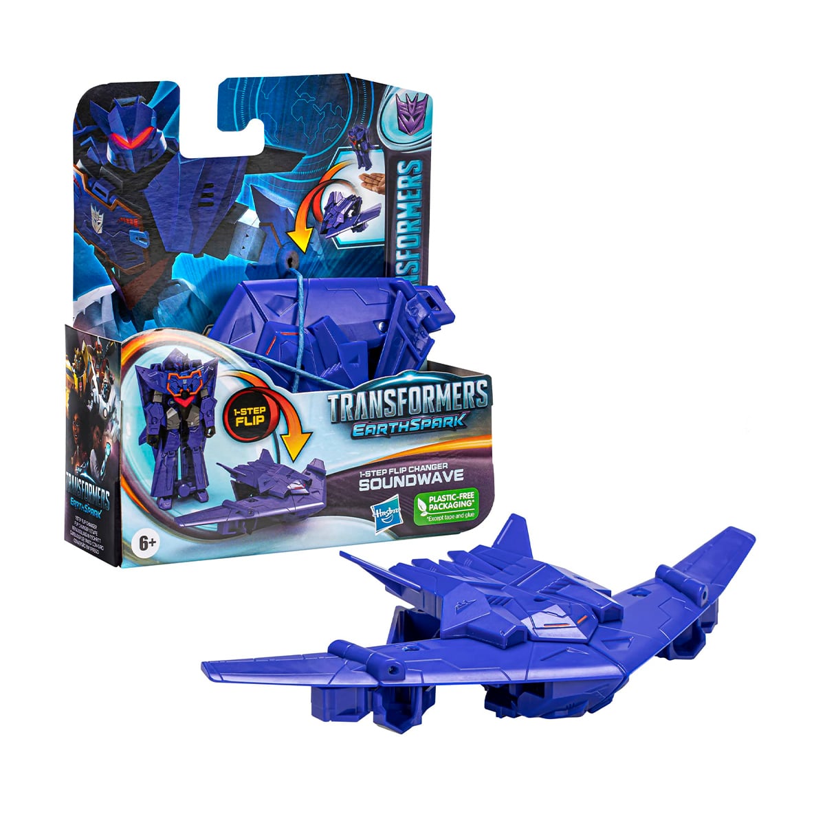Іграшка-трансформер Transformers EarthSpark 1-Step Flip Changer Soundwave від 6 років, 10 см (F6229/F6714)